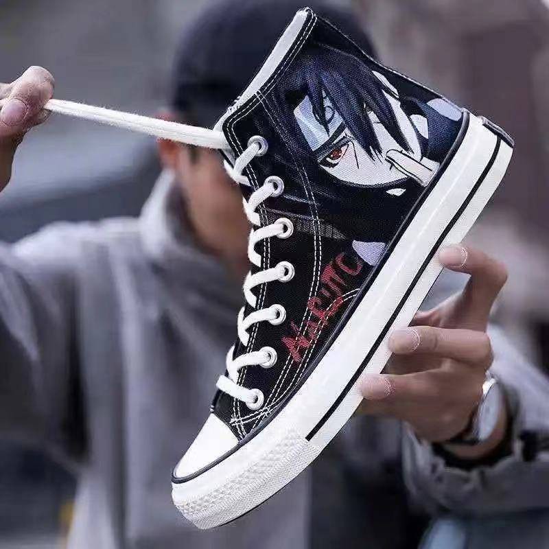 Naruto Anime High Top All-match Canvas giày nam tăng chiều cao | BigBuy360 - bigbuy360.vn