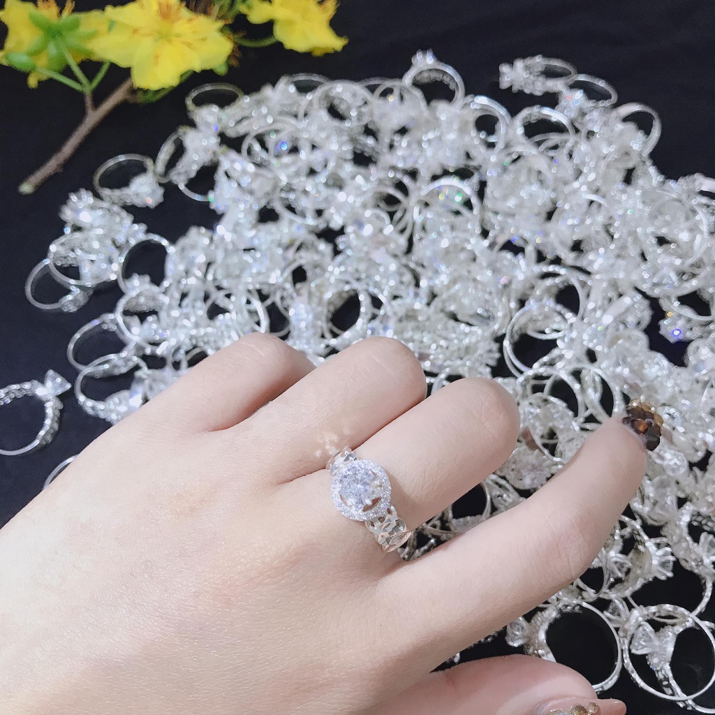 Nhẫn Kim tiền bạc ta cho nữ cầu tài lộc, may mắn, chất liệu bạc ta ss925 - Mã TSJKT1