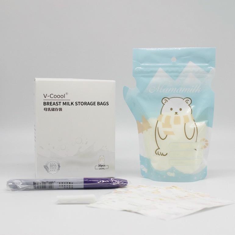 Túi trữ sữa Vcool 180ml - Hộp 30 túi