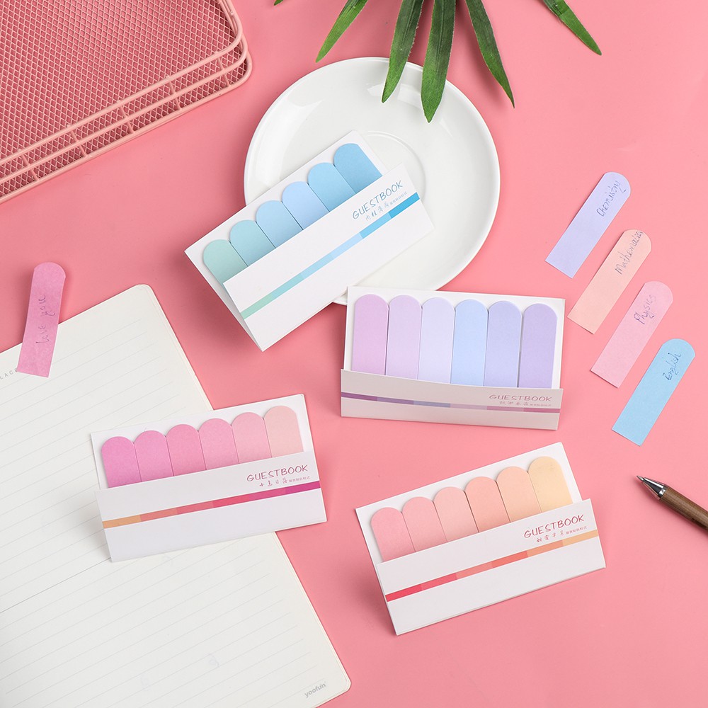 Set 120 Tờ Giấy Ghi Chú Nhiều Màu Sắc Dễ Thương Có Thể Thay Đổi Màu Sắc Tiện Dụng