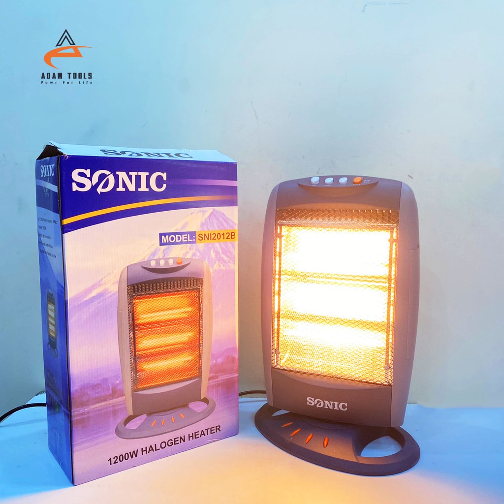 Đèn sưởi 3 Bóng Halogen Sonic SNI2012B sưởi ấm nhanh, an toàn, tiết kiệm điện- Hàng chính hãng, bảo hành 6 tháng