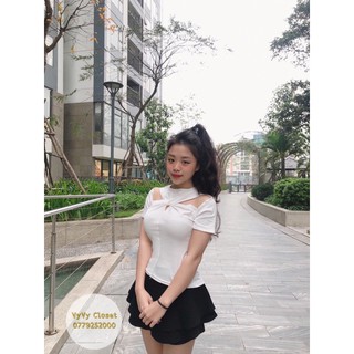[MUA 2 TẶNG 1] Áo thun Trà Xanh khoét vai gợi cảm