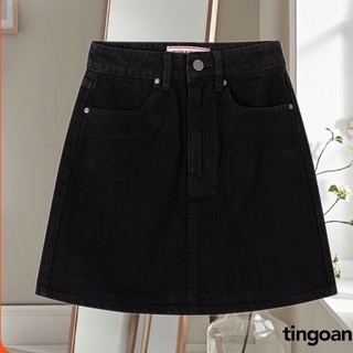 Chân váy bò chữ A tingoan IVORY SKIRT