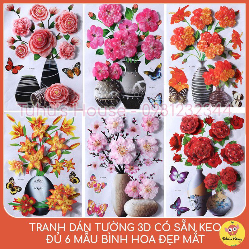 COMBO 100 TRANH DÁN TƯỜNG 3d