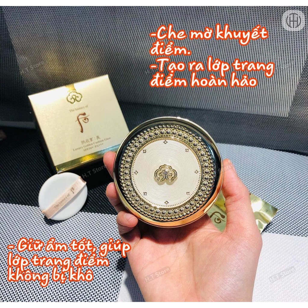 Phấn nước Whoo Luxury Golden Glow Cushion SPF50+/PA+++ | BigBuy360 - bigbuy360.vn