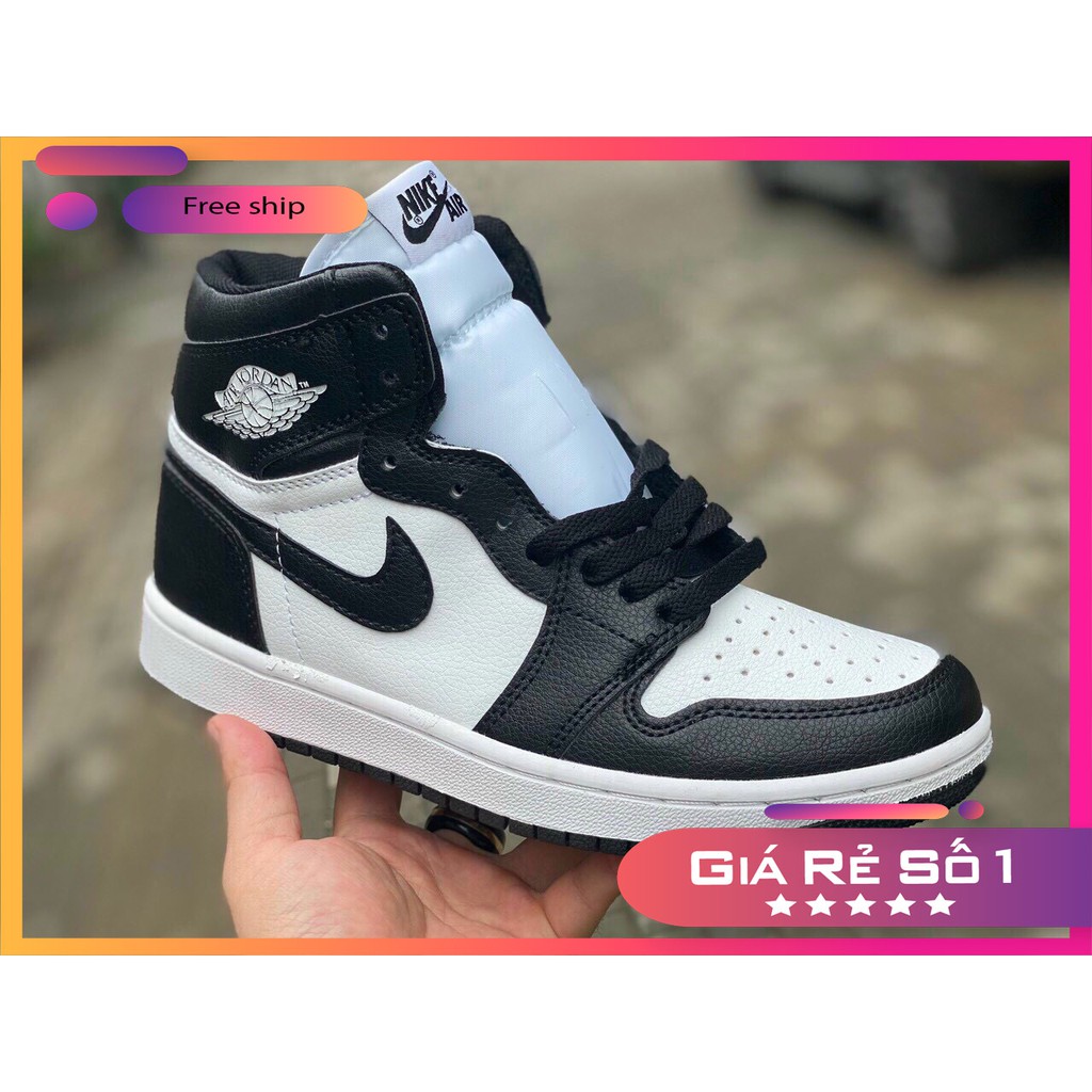 Giày thể thao sneaker JD TRẮNG ĐEN cao cổ hight full size nam nữ da bò đôt không cháy | WebRaoVat - webraovat.net.vn