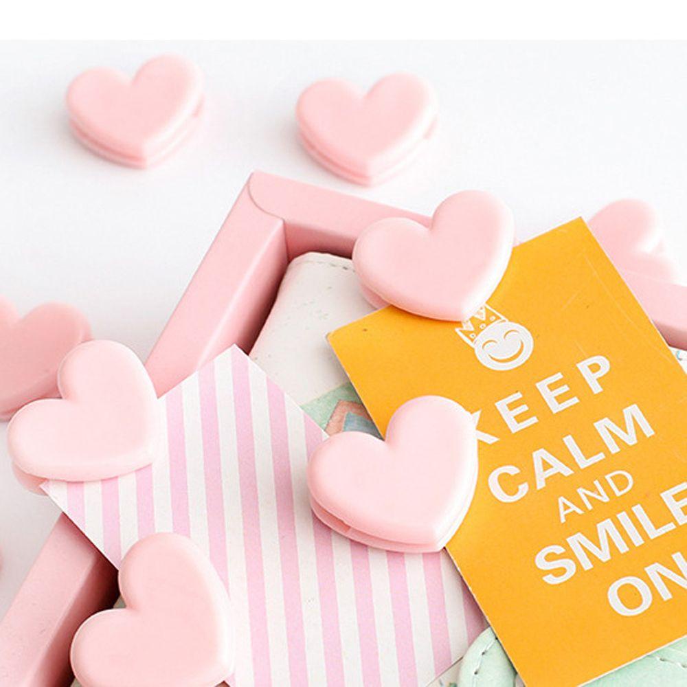Kẹp Niêm Phong Giấy Tờ Văn Phòng Phẩm Hình Trái Tim Màu Hồng Đáng Yêu Sáng Tạo
