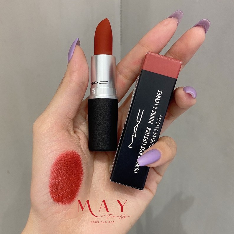 Son Thỏi Lì Mềm MAC PowderKiss Lipstick 3g Các Mầu