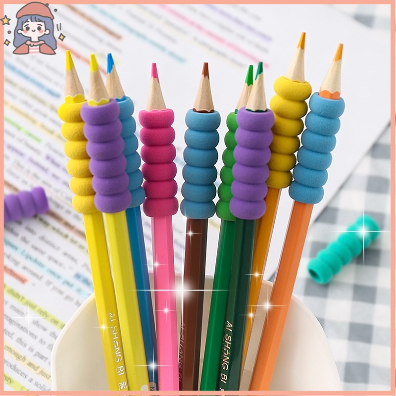 Đồ bảo vệ ngón tay khi cầm bút chì làm từ mút mềm sử dụng tiện lợi
