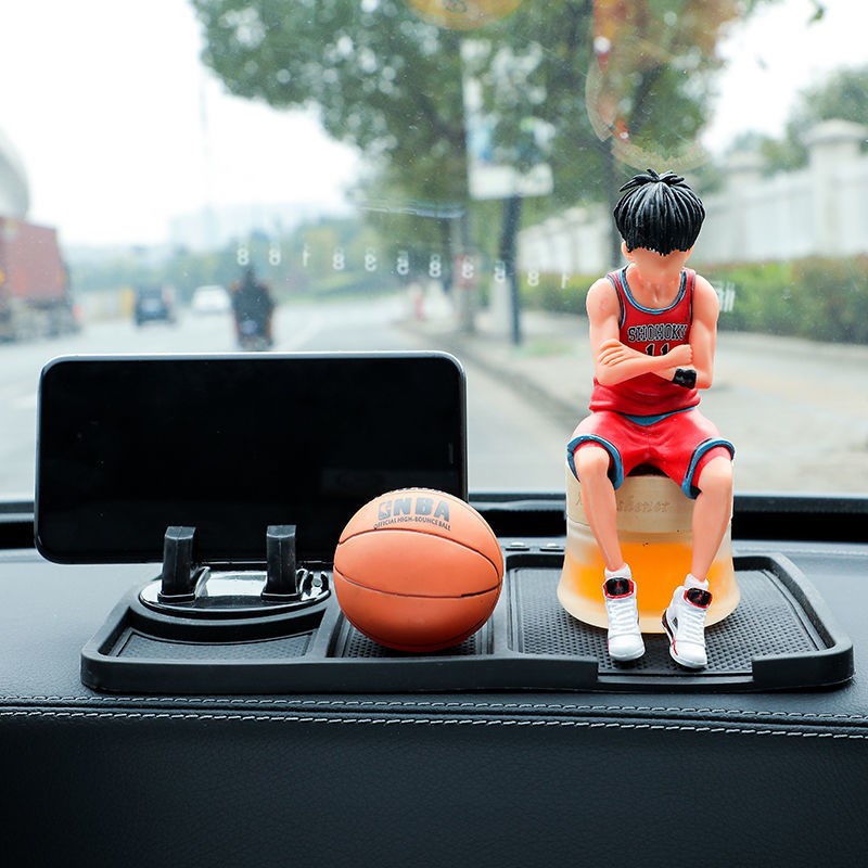 Thảm đỡ điện thoại/ chìa khóa làm thẻ số chống trượt để táp lô ô tô