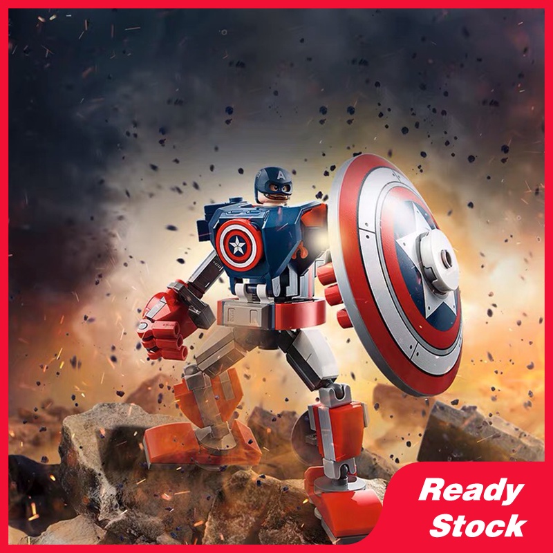 LEGO Marvel Avengers Cổ điển Captain America Mech Armor 76168 Sưu tập Đồ chơi xây dựng khiên Captain America Mới 2021
