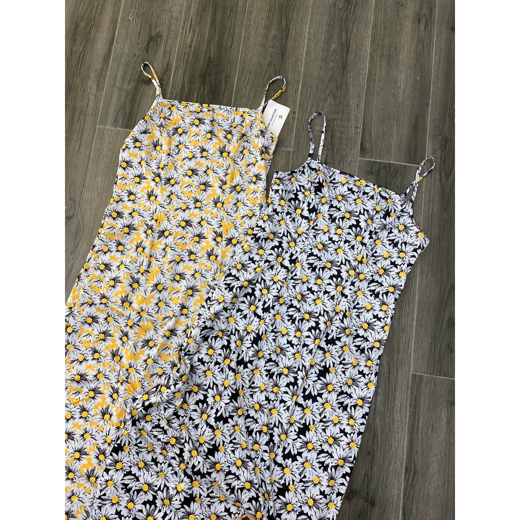 Đầm Maxi ZR 2 Dây Hoa Cúc - Hàng xuất dư 100%