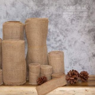 Ruy băng vải bố thô trơn cuộn 3M x 20CM