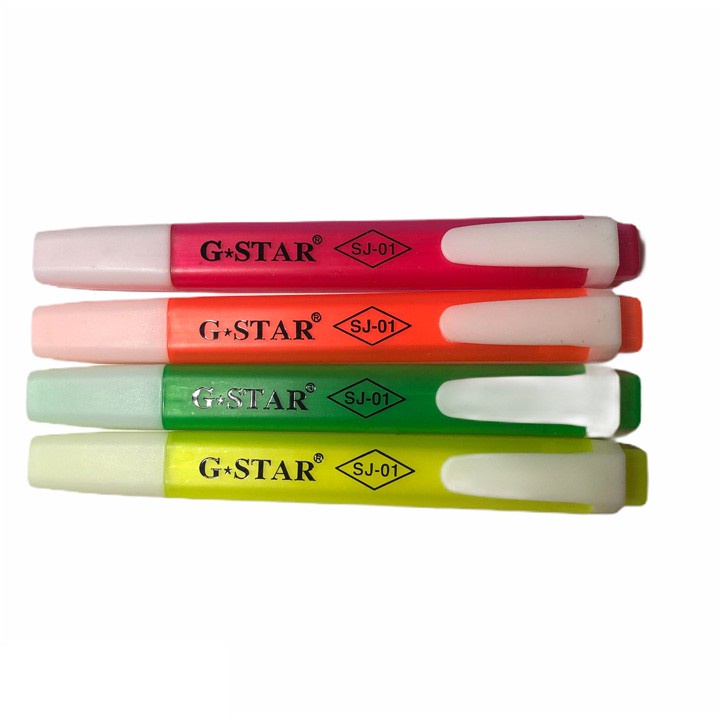 Hộp 10 Cây Bút Dạ Quang highlight G-Star SJ01 ( Lá, Vàng, Hồng, Cam )