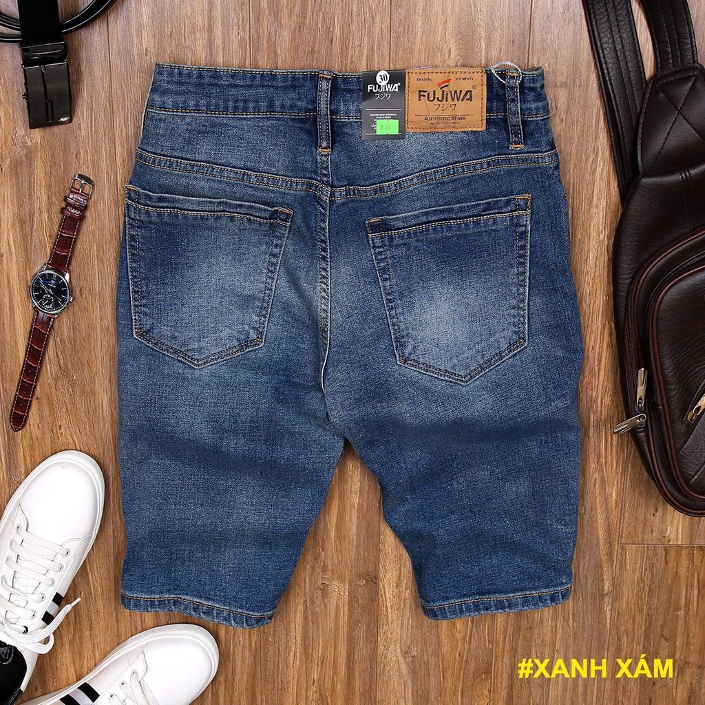 Short Jean Nam Cao Cấp FUJIWA - SH. Quần Jean Có Thun Co Giãn, Mặc Rất Thoải Mái. Size 29, 30, 31, 32, 34 (52kg - 84kg)