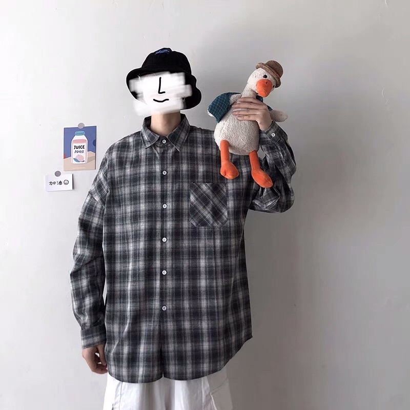 Áo sơ mi nam kẻ caro size M