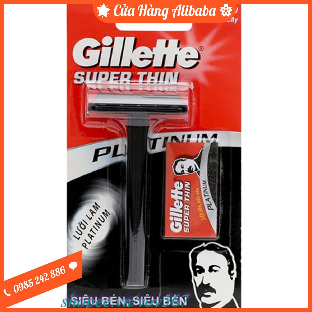 Dao Cạo Râu Super Thin Tặng Kèm Lưỡi Platinum Siêu Bén #298