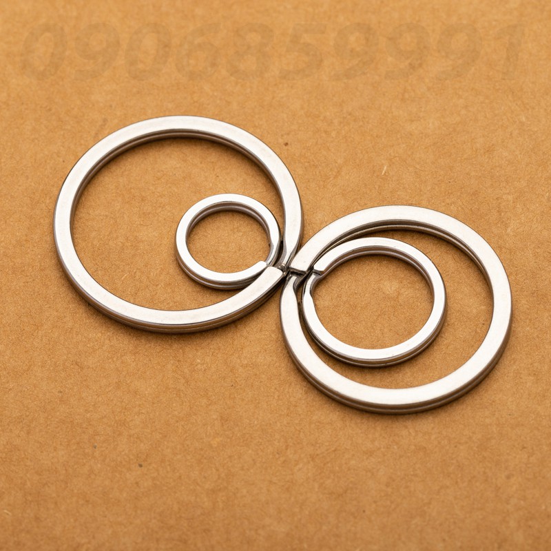 Vòng khoen móc khóa,ring phụ kiện EDC inox phẳng