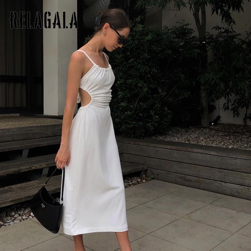 Đầm Dài Hở Vai Dáng Ôm Hở Lưng Thời Trang Cho Nữ