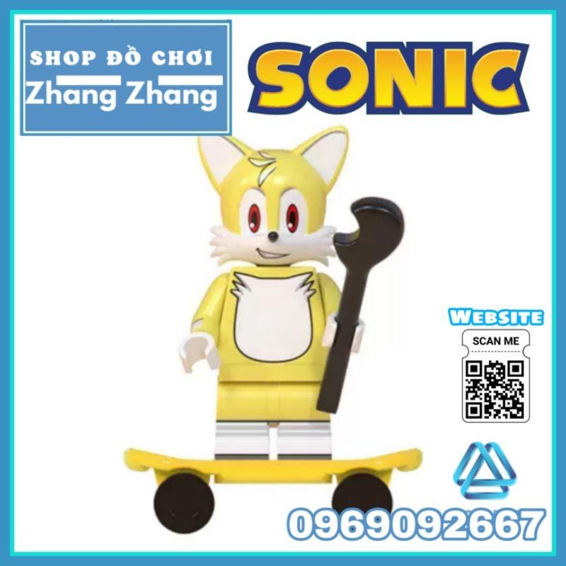 Đồ chơi Xếp hình nhím Sonic tặng kèm ván trượt Minifigures LG1001 - Super Metal Sonic