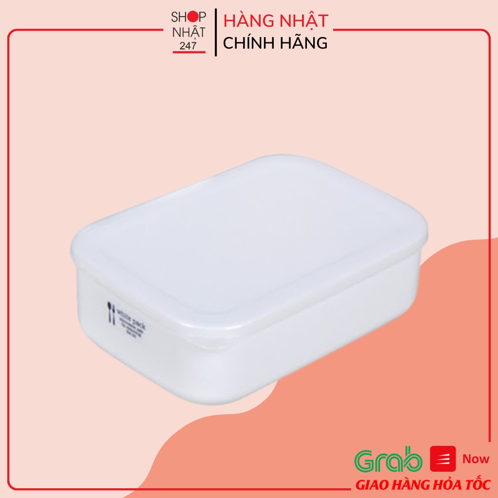 [Hỏa Tốc HN] Hộp đựng cơm văn phòng , hộp đựng thực phẩm thức ăn tủ lạnh White pack 900ml Nhật Bản