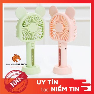Cato123 HoaCuc [FREE SHIP 50K] Quạt Mini cầm Tay Tích Điện  đầy đủ phụ kiện.