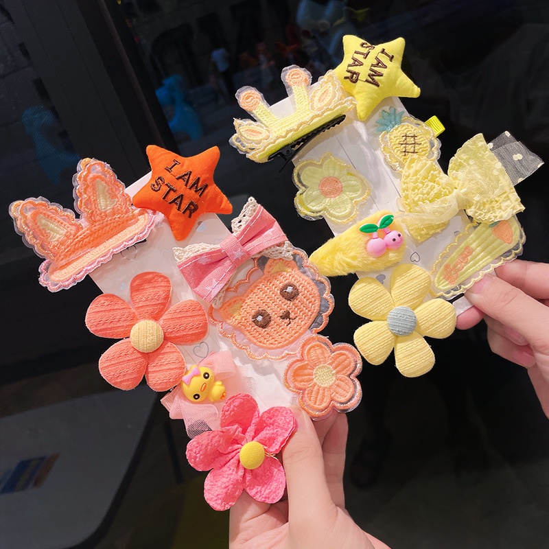 Kẹp tóc dễ thương cho bé (set 8 chiếc)