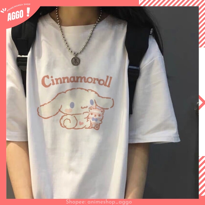 Áo Thun Hoạt Hình Cinnamoroll Phong Cách Nhật Bản Dễ Thương Cho Nữ