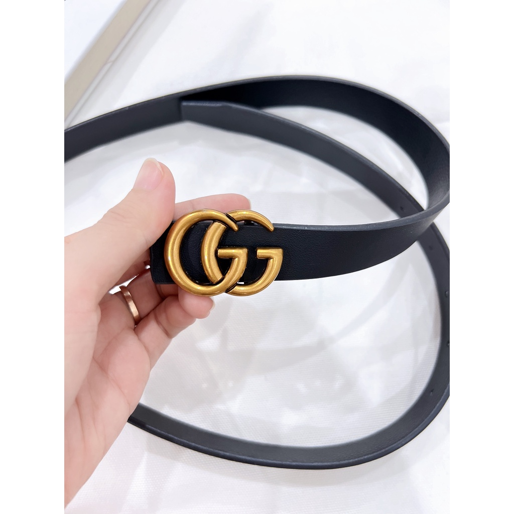Thắt lưng GG da thật hàng đẹp, thắt lưng váy bản 2.5cm ảnh thật mã CG02
