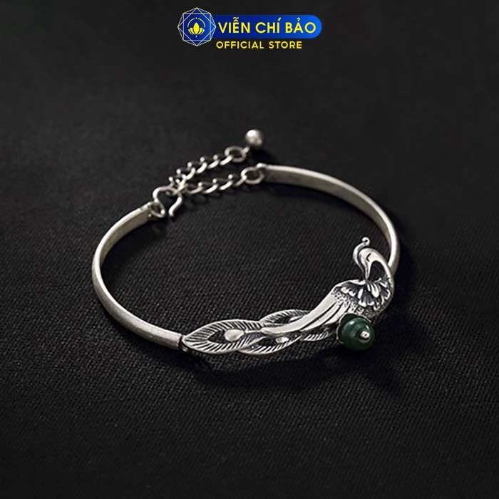 Lắc tay bạc nữ Khổng Tước chất liệu bạc Thái 925 thời trang phụ kiện trang sức nữ Viễn Chí Bảo L000050