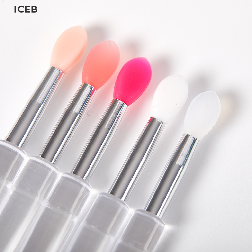 Ic Bộ 2 Cọ Son Bóng Silicone Với Nắp Đậy Bụi Bẩn my