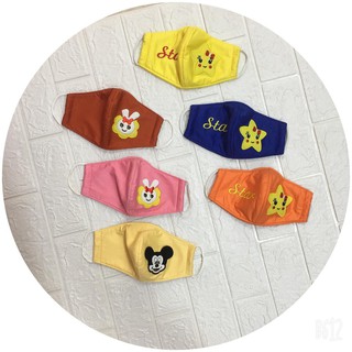 Khẩu Trang Vải In Hình Thú Cho Bé
