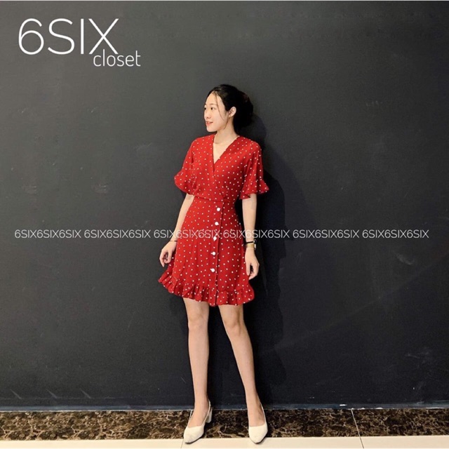 Váy vintage chấm bi