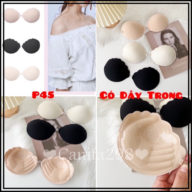 Áo dán ngực cài trước viền sóng P45