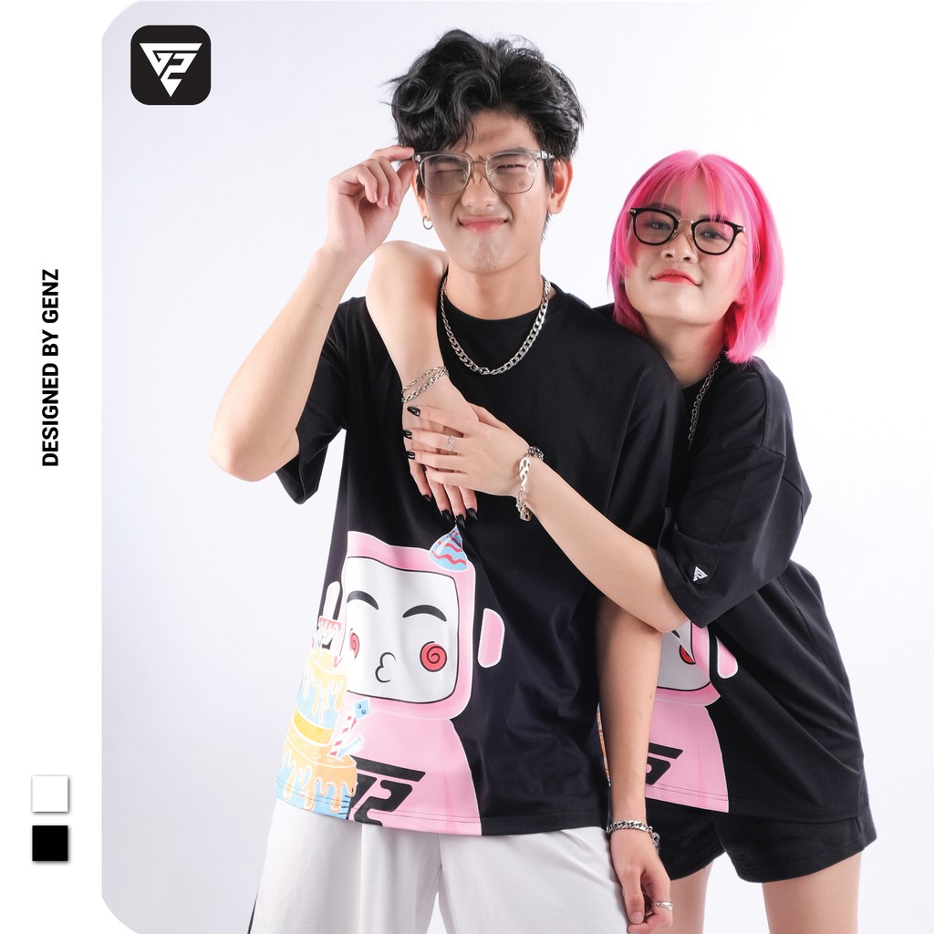 Áo thun tay lỡ GENZ phông Unisex nam nữ Cotton oversize form rộng HPBD | BigBuy360 - bigbuy360.vn