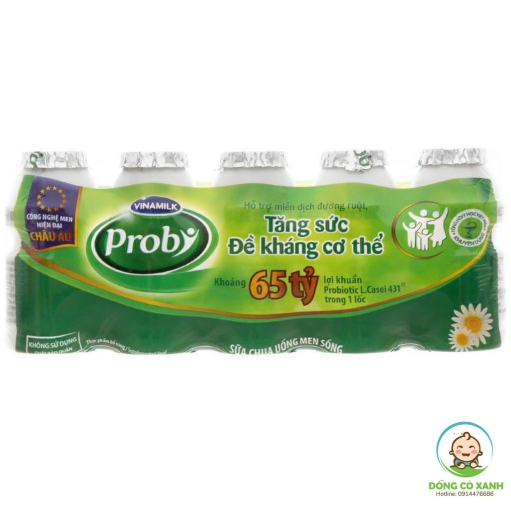 Lốc 5 lọ sữa chua uống men sống Probi Vinamilk 65ml