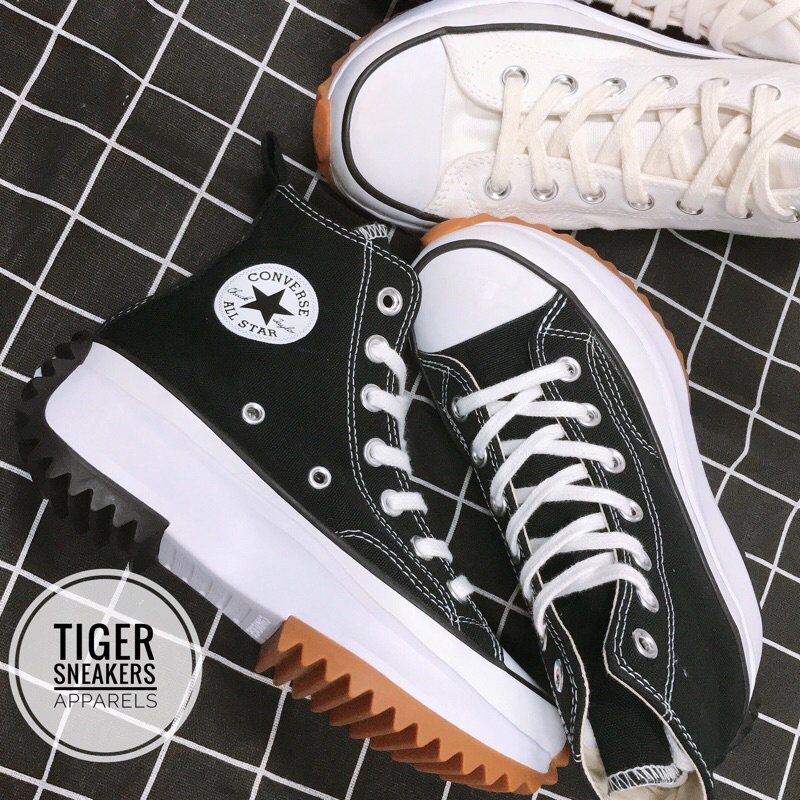 Tiger Sneakers - Giày Converse Run Star Hike chính hãng cổ cao màu đen - 166800C (CÓ TEM SIZE)