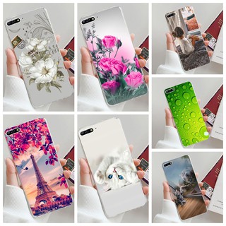 Ốp Điện Thoại Tpu Dẻo In Họa Tiết Hoạt Hình Bông Hoa Xinh Xắn Cho Huawei Y6 2018 Y6 Prime 2018