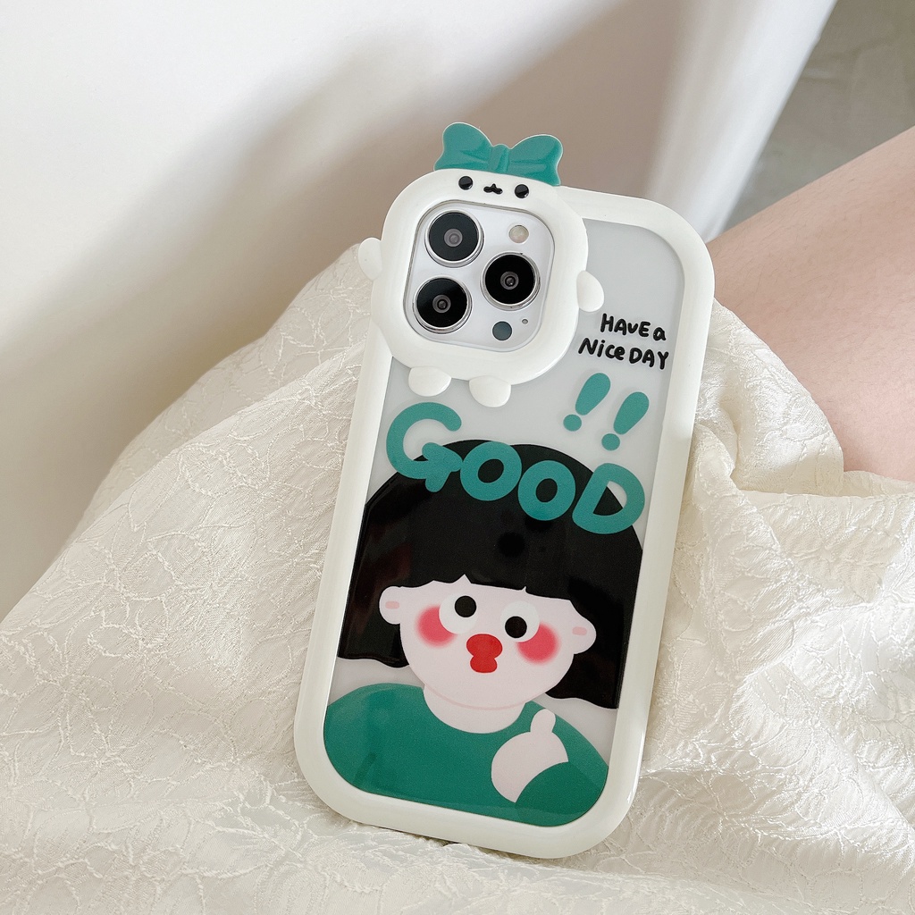 Ốp Điện Thoại Silicone Mềm Hình Cô Gái/Quái Vật Vui Nhộn 2 Trong 1 Cho iPhone 13 12Promax xsmax 11 xr 13PRO