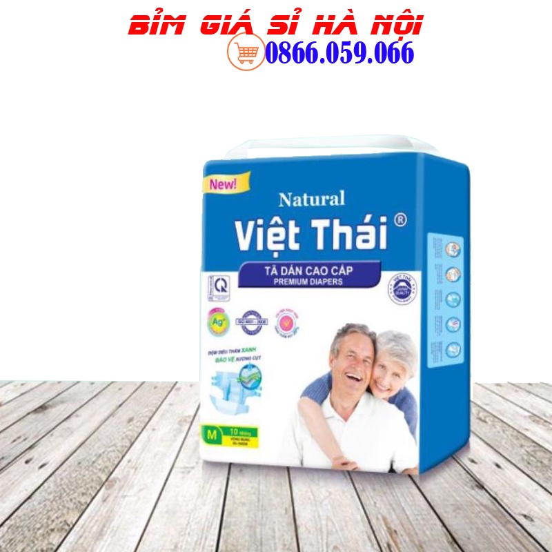 Bỉm người già Việt Thái Natural cao cấp 10 miếng size M/L - Bỉm Giá Sỉ Hà Nội