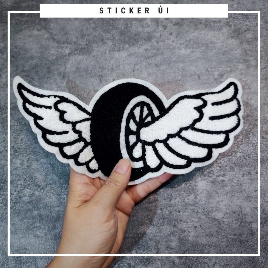 Sticker ủi áo Cao cấp - CÓ SẴN KEO ỦI - sticker vải dùng làm miếng vá áo, phụ kiện trang trí quần áo, balo, giày, nón