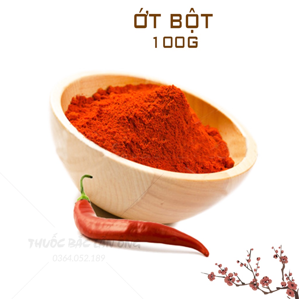 Bột ớt nguyên chất 100g (Nguyên liệu làm đồ ăn Hàn Quốc,khô,cay,thơm)
