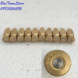Set 10 đầu bep phun sương số 2 cỡ 0,2mm chất liệu đồng thau