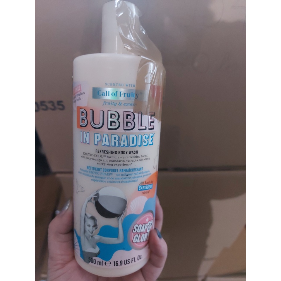 Sữa Tắm Soap and Glory CLEAN ON ME - Bubble In Paradise - Made In UK 500ml