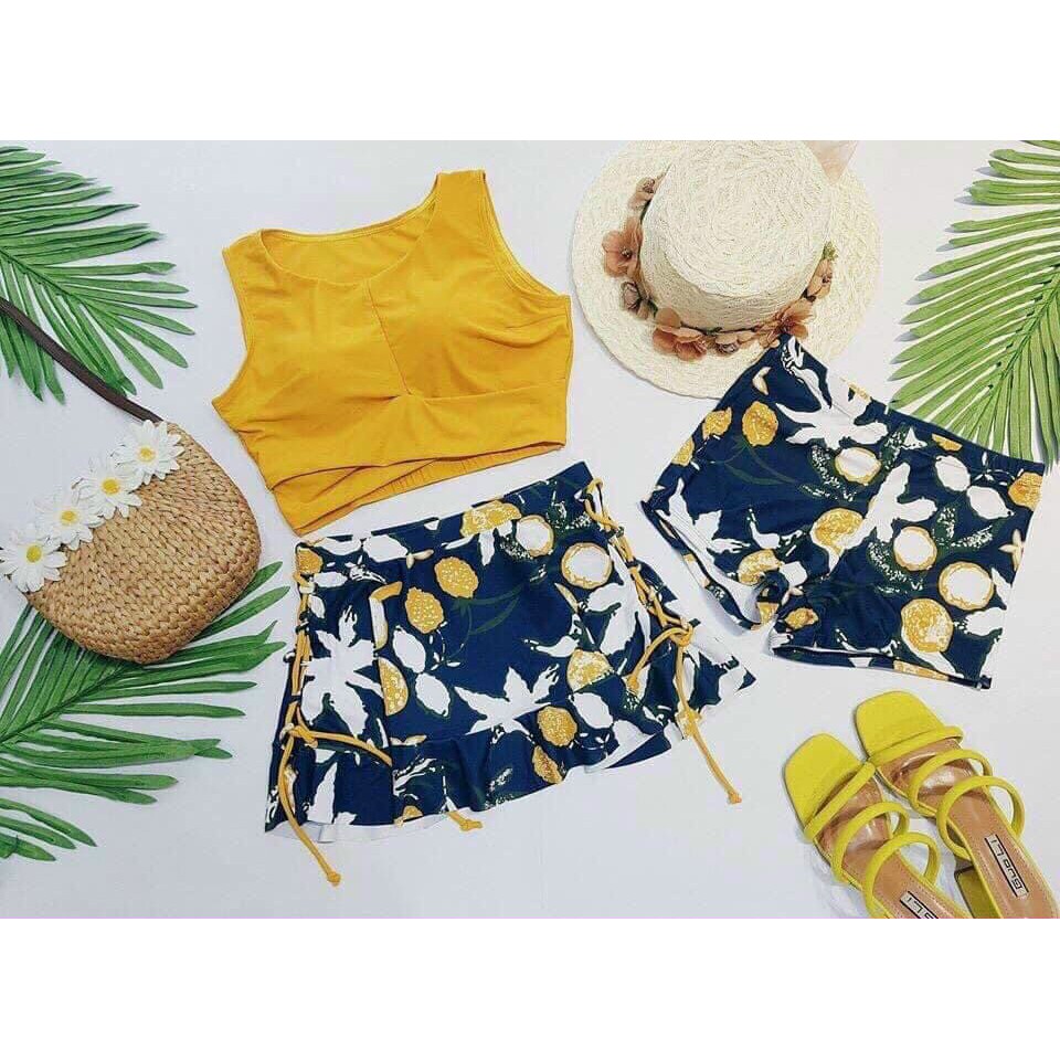 Bộ đồ bơi bikini 3 chi tiết đi tắm biển nữ - Dễ thương | BigBuy360 - bigbuy360.vn