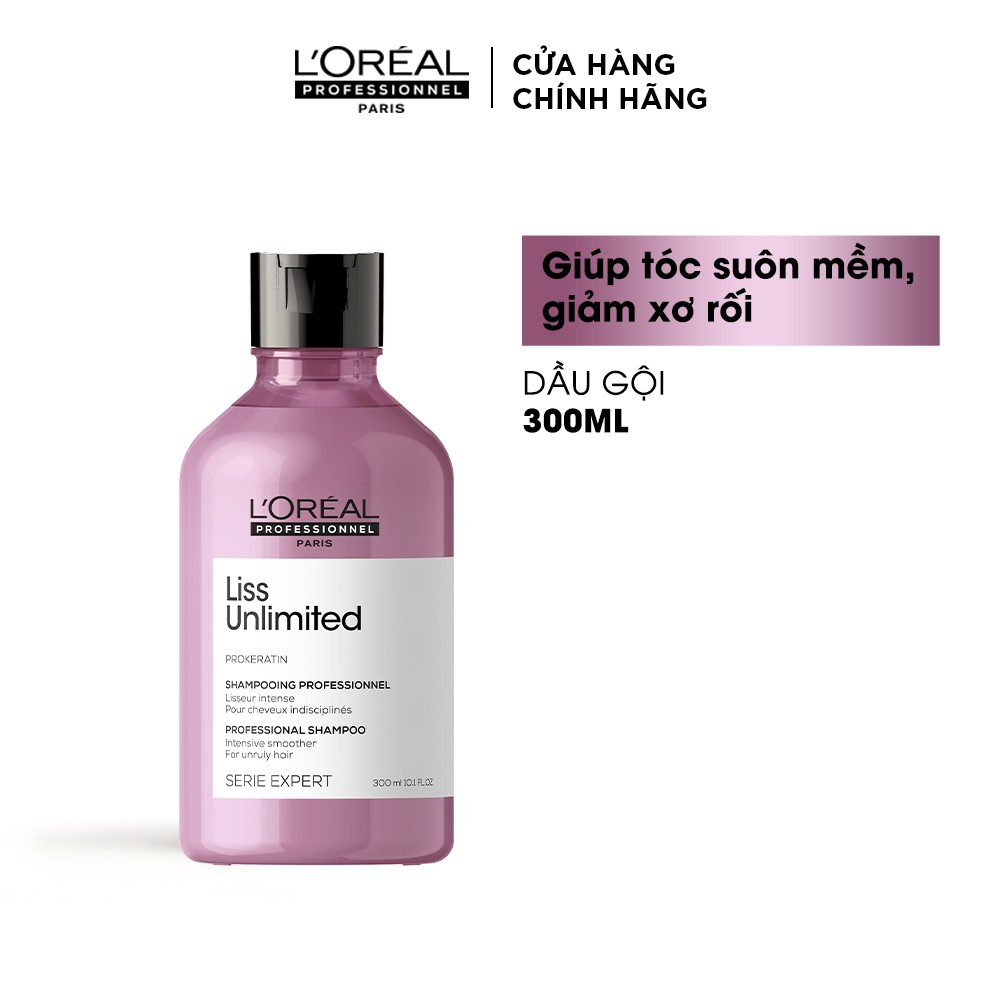 [Mã COSPPD05 giảm 10% đơn 400K] Dầu gội giúp tóc suôn mềm và giảm xơ rối Serie Expert Liss Unlimited 300ml