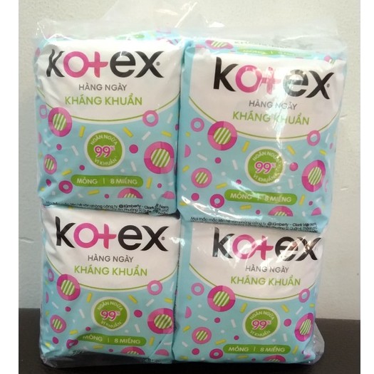 8 gói Băng vệ sinh Kotex hàng ngày hương tự nhiên 8 miếng