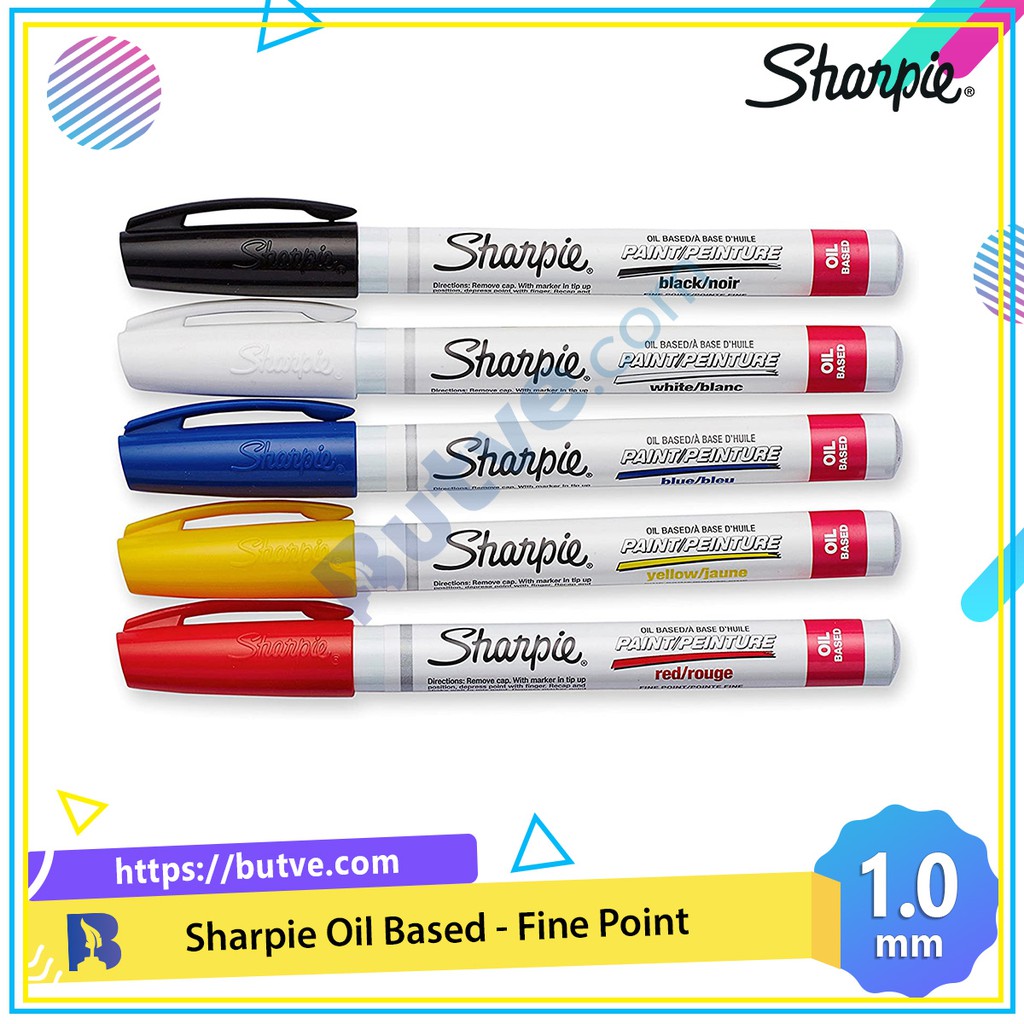 Bút sơn dầu vẽ đa chất liệu Sharpie Oil Based Fine Point 1.0mm (Cây lẻ)
