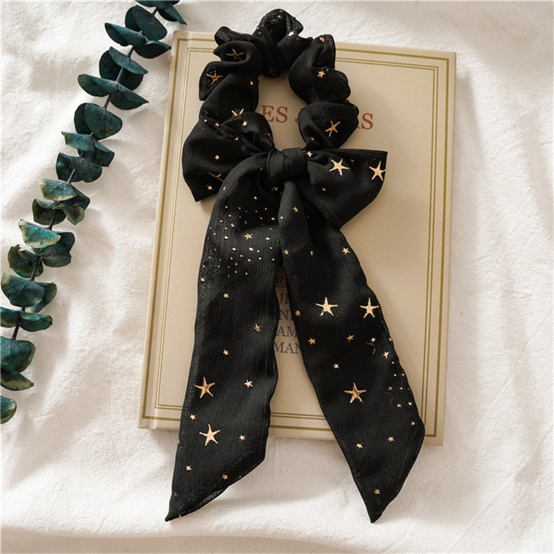 Dây buộc tóc chiffon co giãn thắt nơ thời trang xinh xắn dành cho nữ