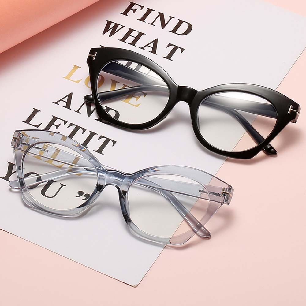Kính Đọc Sách Gọng Nhựa Tròn Trong Suốt Chống Ánh Sáng Xanh Phong Cách Cổ Điển Thời Trang Cho Nữ